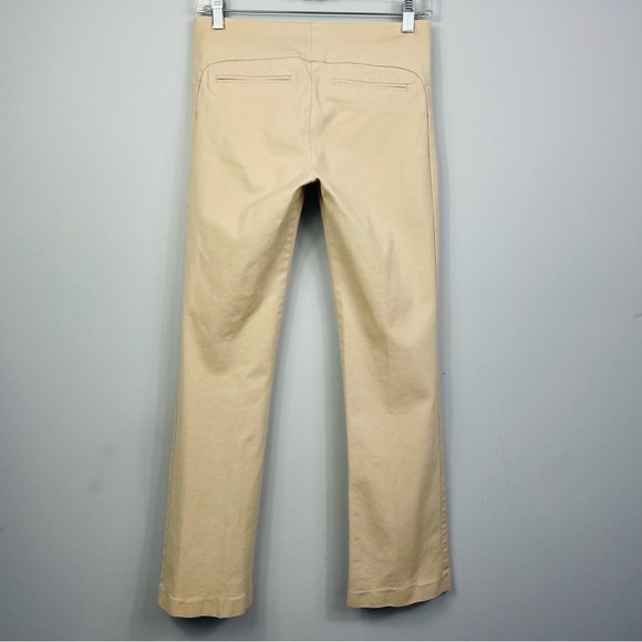 JOSEPH Sloe Straight Leg Pants Beige Cream Khaki Cotton Blend Trousers 36 4 - Picture 7 of 16